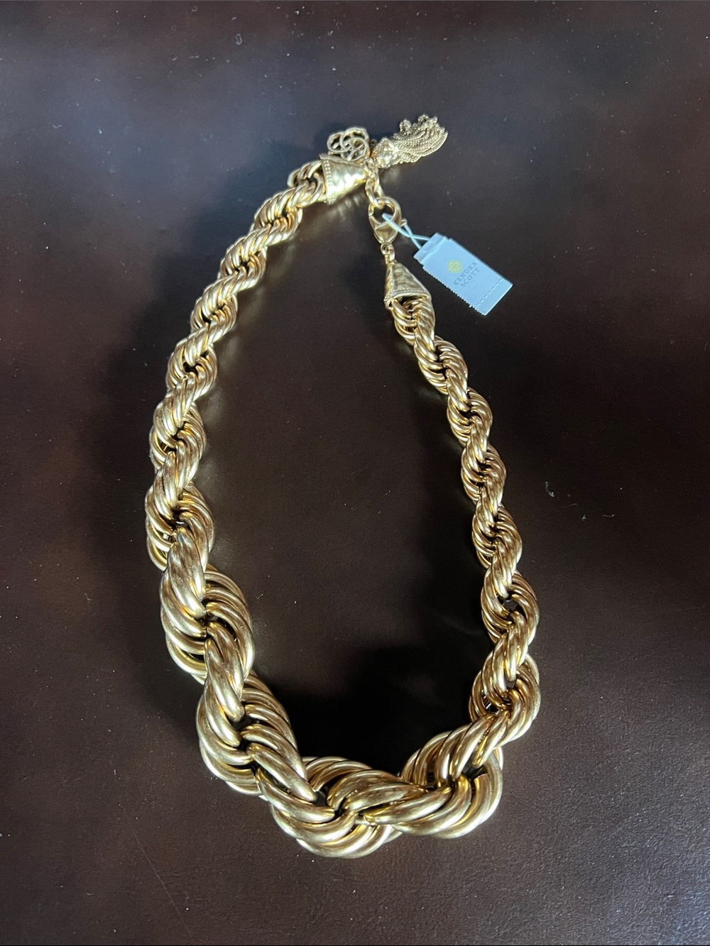 Kendra Scott Gold Twisted Rope Collar Necklace